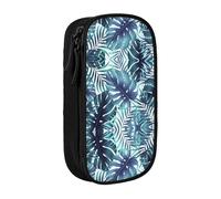 Grande trousse à crayons avec imprimé feuilles de palmier tropicales pour enfants, garçons, école, bureau