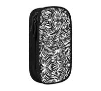 Grande trousse à crayons avec imprimé feuilles tropicales pour enfants, garçons, école, bureau