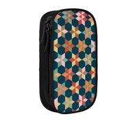 Grande trousse à crayons avec imprimé géométrique pour enfants, garçons, école, bureau