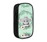 Grande trousse à crayons avec imprimé koala pour pièces de monnaie, clés, cartes, stylos pour enfants, garçons, école, bureau
