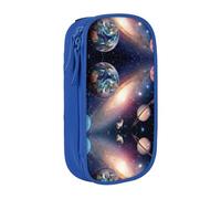 Grande trousse à crayons avec imprimé planète univers pour pièces de monnaie, clés, cartes, stylos pour enfants, garçons, école, bureau