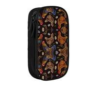 Grande trousse à crayons avec imprimé poule pour enfants, garçons, école, bureau