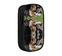 Grande trousse à crayons avec imprimé vache prairie pour enfants, garçons, école, bureau