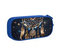 Grande trousse à crayons avec motif attrape-rêves et plumes pour garçons et filles Motif galaxie, rose, 21x5x10.5cm, Trousse de maquillage