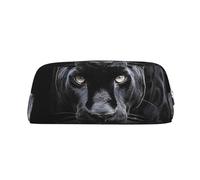 Grande trousse à crayons avec motif panthère d'animal pour le bureau, petite pochette à fermeture éclair pour crayons, Argenté., Taille unique, Trousse de maquillage