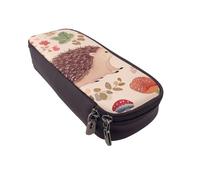 Grande trousse à crayons avec motif tigre blanc pour le bureau, petite pochette à fermeture éclair pour crayons, Joli hérisson, Taille unique, Trousse de maquillage
