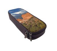Grande trousse à crayons avec motif tigre blanc pour le bureau, petite pochette à fermeture éclair pour crayons, Pikes Peak Colorado, Taille unique, Trousse de maquillage