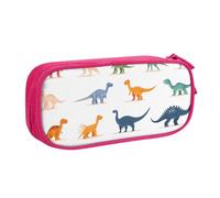 Grande trousse à crayons colorée avec motif dinosaure pour garçons et filles - Grande trousse à crayons pour l'école et le bureau - Trousse de maquillage zippée, bleu, 21x5x10.5cm, Trousse de