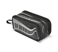 Grande trousse à crayons, grande capacité, 3 compartiments, route fabriquée en clés de piano, fournitures scolaires, fournitures de bureau, papeterie, trousse de maquillage pour étudiants, filles