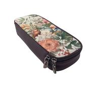 Grande trousse à crayons marbrée noire dorée pour bureau, petite pochette à fermeture éclair pour crayons, Oiseaux dans mon jardin, Taille unique, Trousse de maquillage