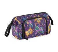 Grande trousse à crayons Mardi Gras avec fente pour fournitures scolaires pour la rentrée scolaire