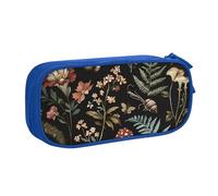 Grande trousse à crayons motif champignon forêt pour garçons et filles - Grande trousse à crayons avec fermeture éclair - Pour l'école, le bureau, rose, 21x5x10.5cm, Trousse de maquillage