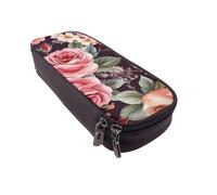 Grande trousse à crayons New York City - Petite trousse à crayons pour le bureau - Petite pochette à fermeture éclair pour crayons, Roses en fleurs, Taille unique, Trousse de maquillage