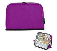 Grande trousse à crayons Patriarche avec fermeture éclair pour garçons, adolescents, filles, motif floral, rose, rentrée scolaire, fournitures de bureau