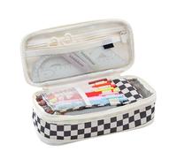 Grande trousse à crayons - Porte-crayons extra large pour accessoires d'art et de papeterie - Mallette en toile robuste - Grande capacité avec plusieurs fentes - Organisateur portable pour études