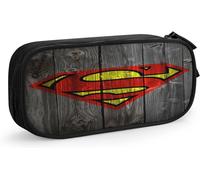 Grande Trousse À Crayons Superman - Grande Capacité - Portable - Pour Bureau, Papeterie, Maquillage, Fournitures Scolaires, Convient Pour Les Étudiants, Les Filles, Les Garçons, Les Adolescents