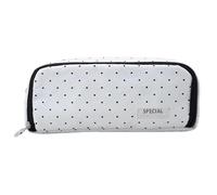 Grande trousse à crayons - trousse à crayons pour cosmétiques en toile, étui souple avec fermeture éclair, compartiment multiple pour stylos et marqueurs | règle étudiants artistes école col col, Noir