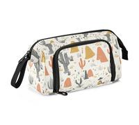 Grande trousse à crayons Western Boho Cactus Wilderness - Grande capacité - Organiseur avec fente pour stylos - Trousse de maquillage pour adolescentes et filles - Fournitures scolaires