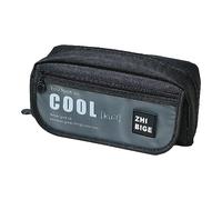 Grande trousse à stylos avec compartiments pour cartes de visite, stylo, crayon, marqueur, pour salle de classe, salle d'étude, chambre et dortoir, Noir , 1