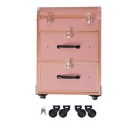 Grande trousse de maquillage à roulettes avec serrures, trousse de maquillage avec séparateurs, organisateur de rangement cosmétique pour maquillage On The Go / Nail Art / coiffure pour maquillage