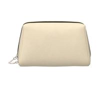 Grande trousse de maquillage de voyage à imprimé bleu ciel, 3 poches intérieures de rangement pour les essentiels, Beige pur, One Size, Classique