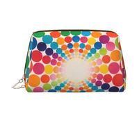 Grande trousse de maquillage de voyage avec 3 poches intérieures de rangement pour les essentiels, Mélange de pois vibrants, One Size, Classique