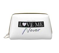 Grande Trousse de Maquillage de Voyage en Cuir, Organiseur de cosmétiques, Portable, étanche, avec Fermeture éclair, pour Femmes et Adolescentes, Shiny Love Me