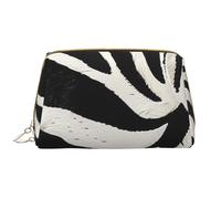 Grande trousse de maquillage de voyage en cuir PVC avec imprimé zèbre pour femme et maman - Cadeau mignon - Trousse de toilette avec fermeture éclair, blanc, Taille unique, Trousse de maquillage