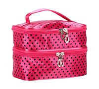 Grande trousse de maquillage de voyage pour femme - Rose rouge - Sac fourre-tout en caoutchouc, a, Taille unique