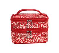 Grande trousse de maquillage de voyage pour femme - Rose rouge - Sac fourre-tout en caoutchouc, E, Taille unique