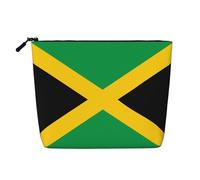 Grande trousse de maquillage en chanvre avec drapeau de la Jamaïque - Organiseur de voyage pour voyage d'affaires et usage quotidien