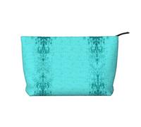 Grande trousse de maquillage en velours côtelé bleu sarcelle, Noir , Taille unique