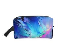 Grande trousse de maquillage imprimée avec peinture aurores boréales, trousse de toilette étanche pour femmes, mamans, filles, blanc, Taille unique, Trousse de toilette