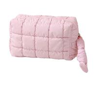 Grande trousse de maquillage matelassée pour femme, trousse de toilette de voyage, étui de rangement doux et pratique, pochette de voyage noire, b, Beauté de masse