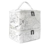 Grande Trousse De Maquillage - Organiseur De Vernis À Ongles Bylife, Trousse De Maquillage Imperméable en PU | Trousse De Rangement Double Couche pour Vernis À Ongles, Étui De Transport pour Vernis À