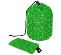 Grande trousse de maquillage polyvalente et imperméable pour femme, idéale pour ranger et transporter le maquillage en toute sécurité, motif géométrique circulaire vert, multicolore,