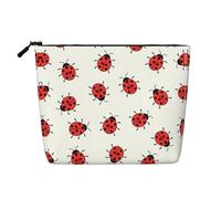 Grande trousse de maquillage portable avec motif moucheté infini - Faux chanvre - Résistante à l'eau - Trousse de toilette de voyage