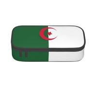 Grande trousse de rangement avec drapeau de l'Algérie pour adolescent, papeterie, école, université, affaires, voyage