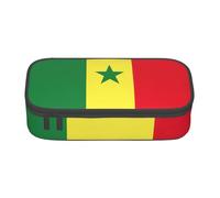 Grande trousse de rangement avec drapeau du Sénégal pour adolescent - Pour l'école, le collège, les affaires, les voyages