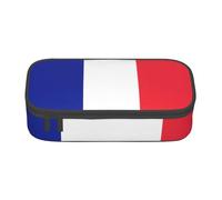 Grande trousse de rangement pour adolescents avec drapeau français - Pour l'école, le collège, les affaires, les voyages