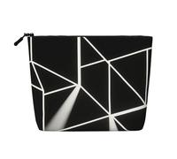 Grande trousse de toilette avec imprimé fleurs de cerisier pour les essentiels de voyage et cadeaux d'anniversaire, White Line, One Size
