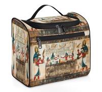 Grande trousse de toilette de voyage à suspendre avec imprimé Égypte antique pour femmes, hommes, enfants, filles, garçons, 11,2 L, grande trousse de maquillage à suspendre, couleur, Big, Organiseur