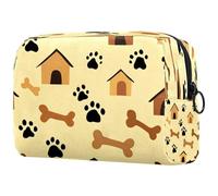 Grande trousse de toilette de voyage avec fermeture éclair pour femme Motif patte de chien, multicolore, 18.5x7.5x13cm/7.3x3x5.1in, Trousse de toilette