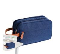Grande trousse de toilette de voyage - pochette cosmétique spacieuse pour hommes et femmes avec poignée de séparation, design durable | mallette de rangement de toilettage de grande capacité, idéale p