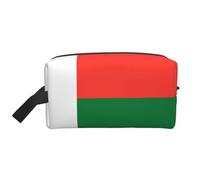 Grande Trousse de Toilette de Voyage réutilisable, Motif Drapeau de Madagascar, Pochette de Rangement pour Produits de Toilette, Maquillage et Accessoires