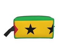 Grande Trousse de Toilette de Voyage réutilisable, Motif Drapeau de Sao Tomé-et-Principe, Pochette de Rangement pour Produits de Toilette, Maquillage et Accessoires