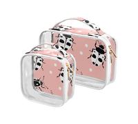 Grande trousse de toilette Henri style pastel, multifonction, approuvée par la SA, conforme aux normes des compagnies aériennes aéroportuaires