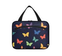 Grande trousse de toilette noire à suspendre avec crochet, trousse de maquillage essentielle de designer pour voiture pour croisière, voyage, voyage maleta para maquillaje L