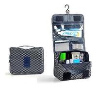 Grande Trousse de toilette pliable , trousse maquillage, trousse de voyage (Etoiles / Bleu) bleu G
