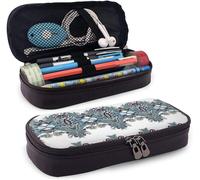 Grande Trousse Noire Angus Bull Pour Stylos, Articles De Papeterie, Trousse À Maquillage, Trousse Pour Étudiants, Bureau, Collège, Collège